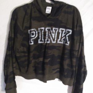 pink crop sweatshirt